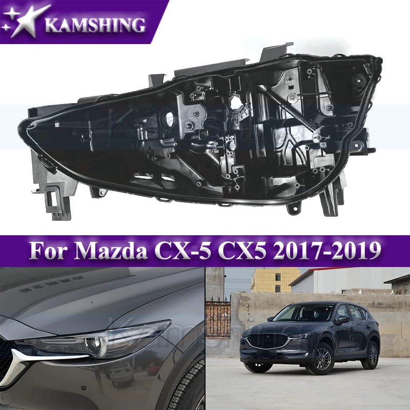 

Kamshing Front LED Headlight Base Cover For Mazda CX-5 CX5 2017-2019 Head Lamp Back House Headlamp Rear Shell