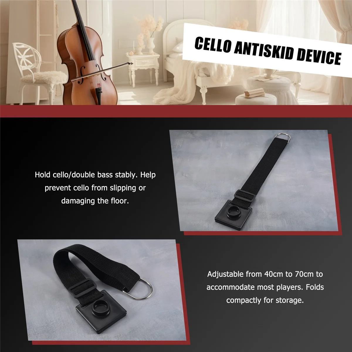 Cello Endpin Anchor Cello Antiskid Device Non-slip Endpin Stopper Holder Stand