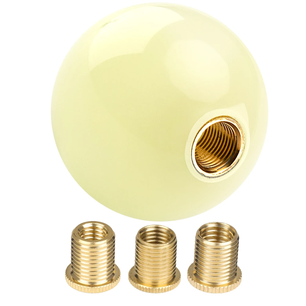 

Luminous Gear Head Acrylic Material Smooth Night Car Handle Knob 3 Adapters No Burrs Unique Colors Screw Rubber Ring Interface