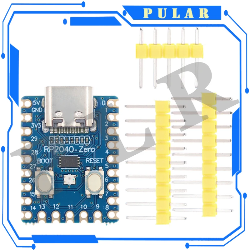 1pcs RP2040-Zero RP2040 for Raspberry Pi Microcontroller PICO Development Board Module Dual-core Cortex M0+ Processor 2MB Flash