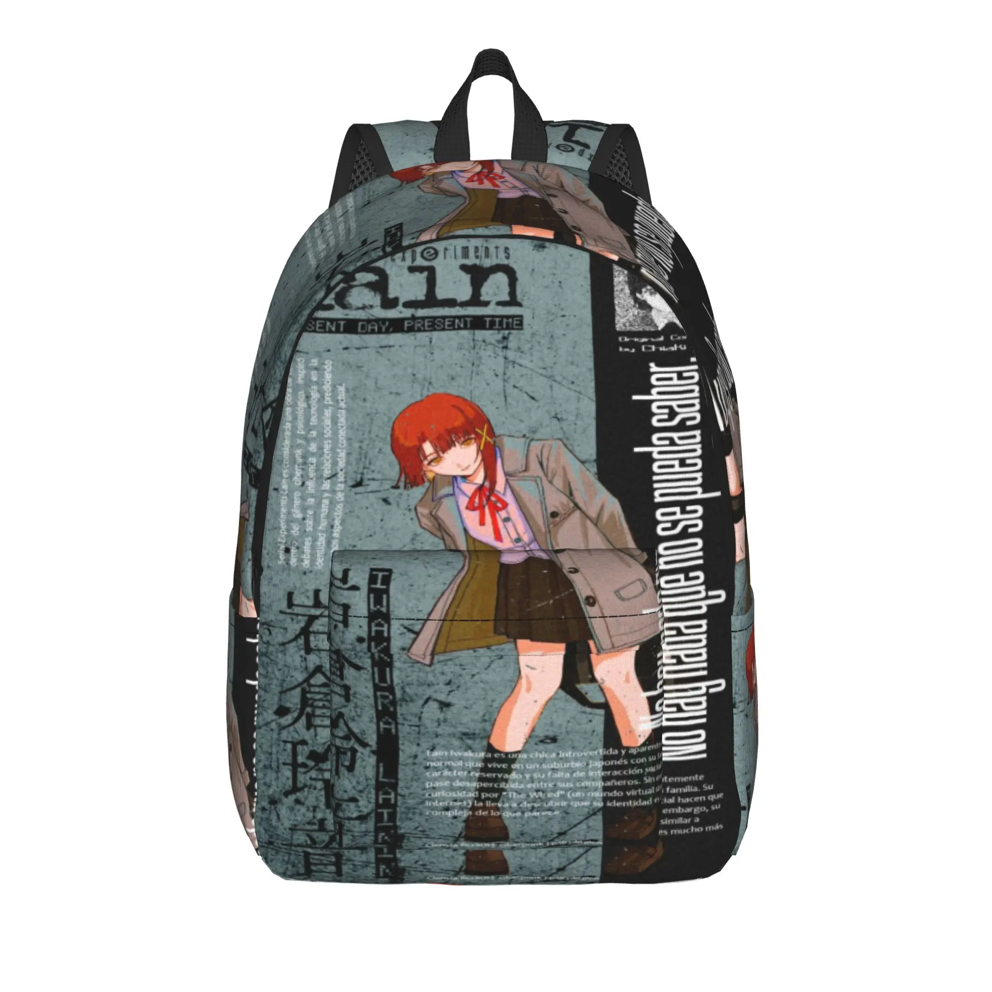 Serial Experiments Lain Lwakura  Cool Backpack Sports Student Business  Daypack for Men Women College Shoulder Bag