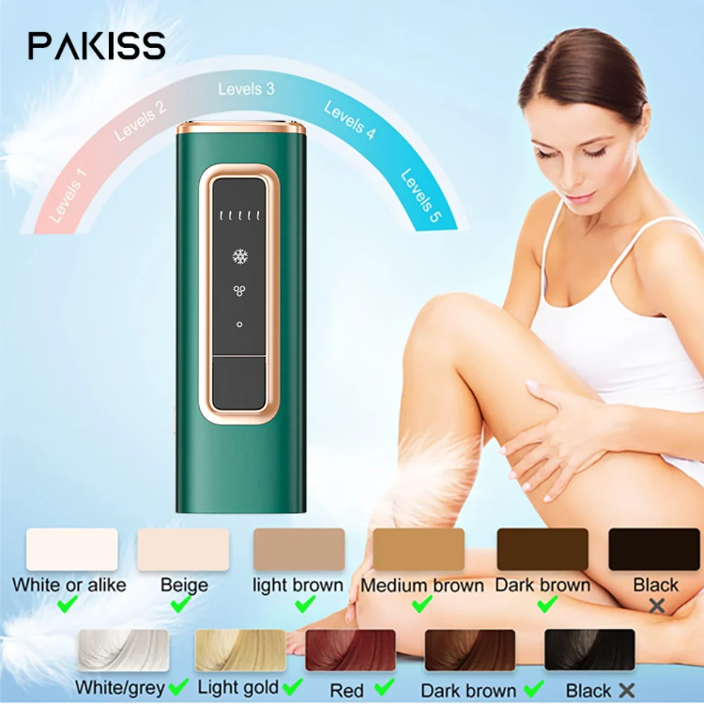 Portable IPL Permanent Laser Epilator Painless Ice Cooling Body Hair Removal Depilator 5 Gear 999999 Flashes Hair Removal Device