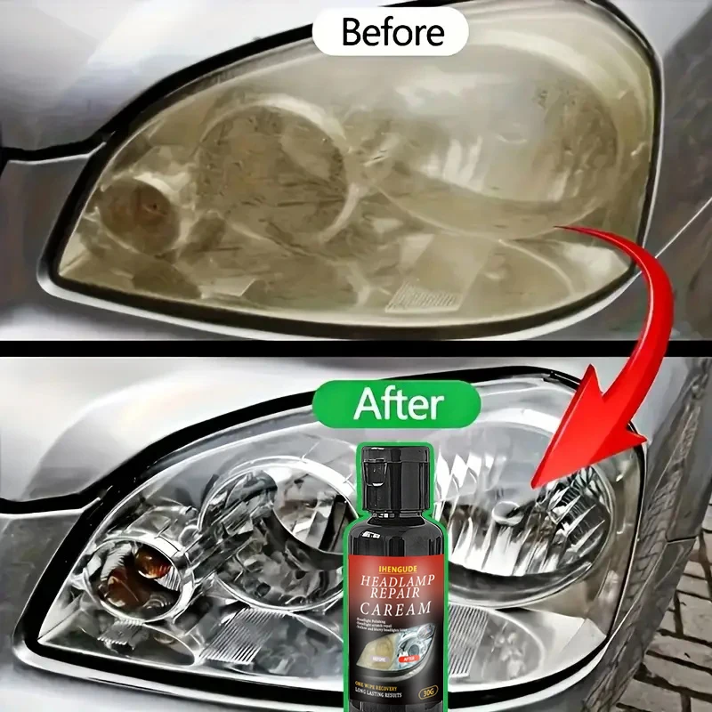 1 Piece 30g Car Headlight Repair and Polishing Kit - Scratch Remover and Oxidation Cleaning Repair Paste, Car Body Polishing Paste for Headlight Components