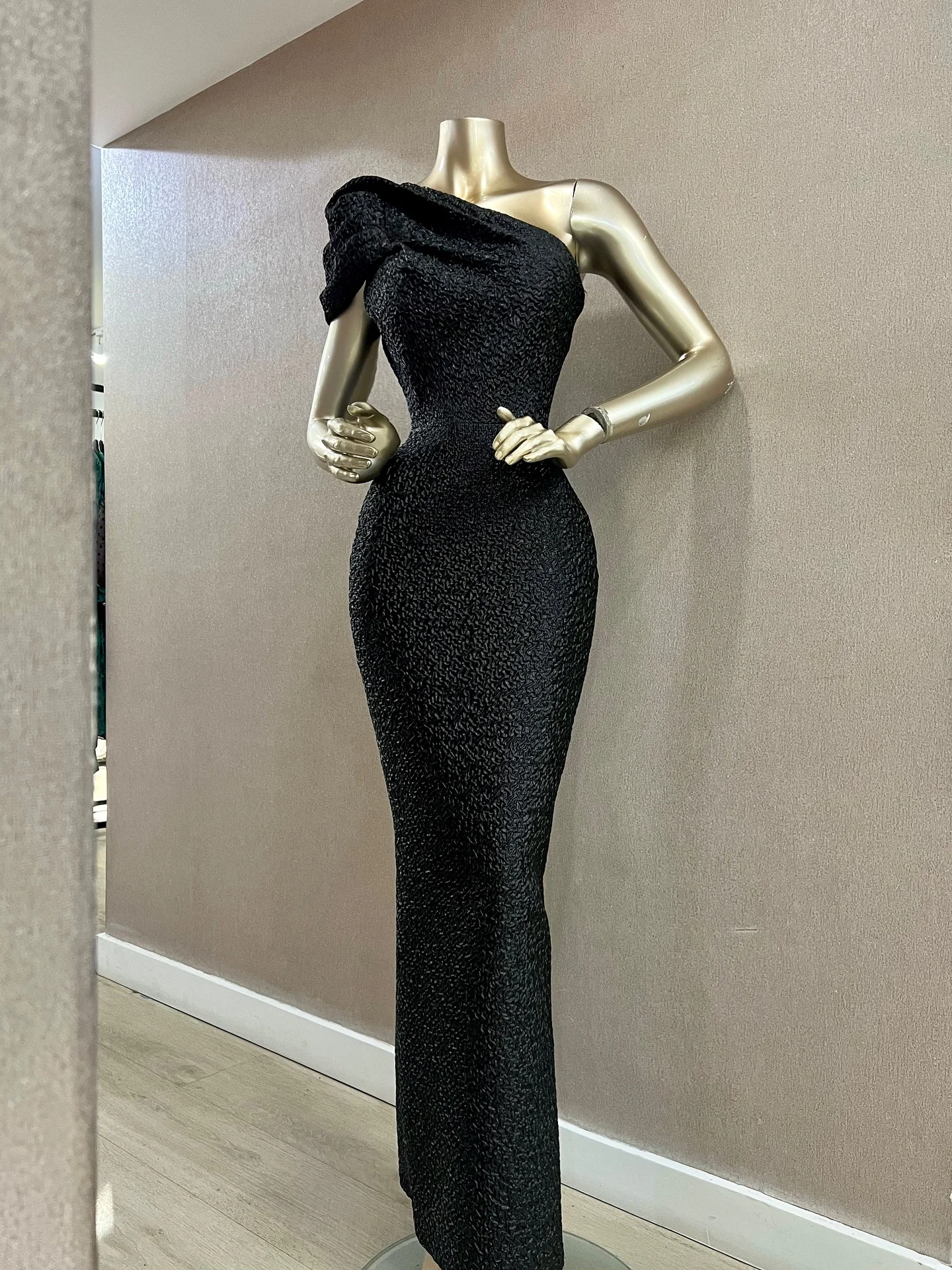 Customized Mermaid One Shoulder Formal Evening Dress Delicate High Quality Celebrity Gowns Modern Bespoke Occasion Gowns
