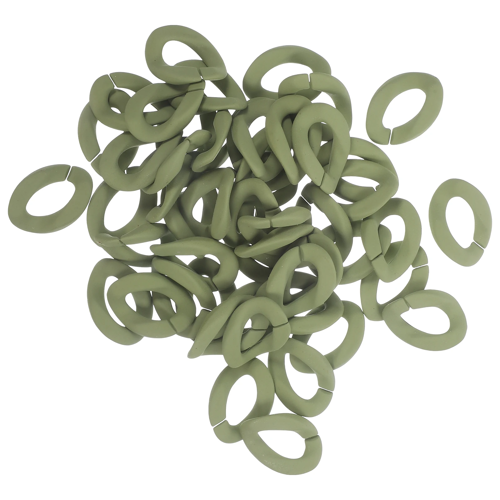 

50pcs Plastic Chain Links Bracelet Accessories Self-Buckling Decors Adjustable Colorful Chains For Diy Crafts Handmade Durable