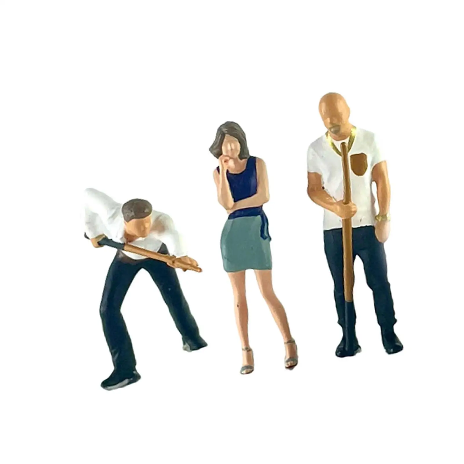 

3Pcs 1/64 Scale People Figure Miniature Diorama Figures Figurine Decor Layout