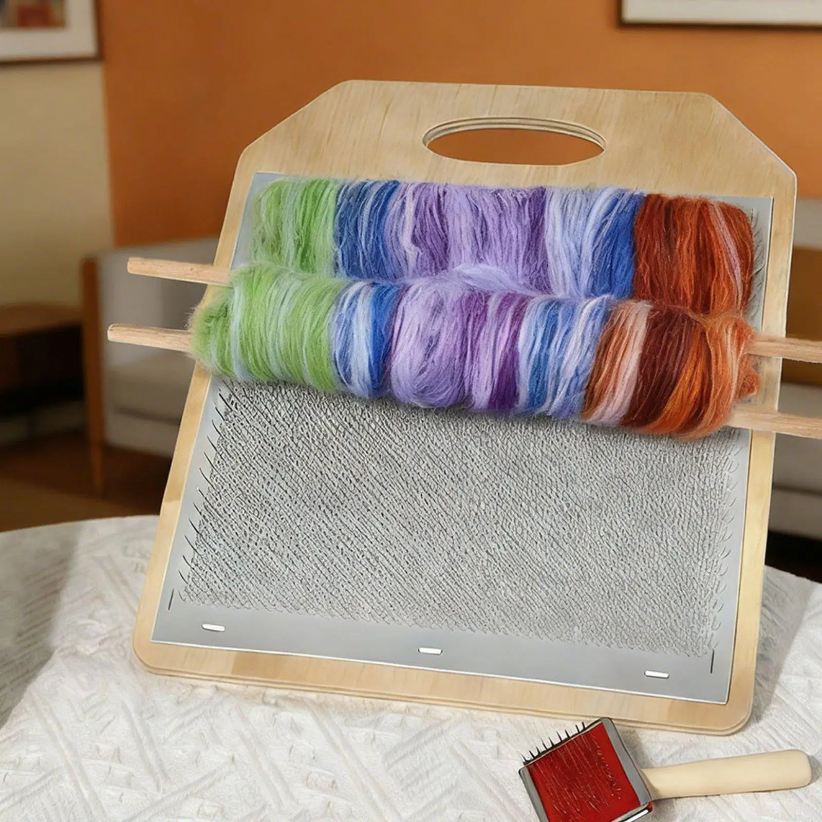 Wooden Wool Blending Board, Stand and Brush Options Wooden Wool Blending Board, Stand and Brush Options
