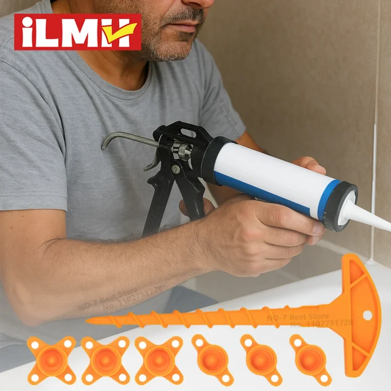 

Universal Sealant Saver Cap and Glue Nozzle Cleaner, Anti-Drying Silicone Caulk Tube Cover for Standard Caulking Guns DIY Tools