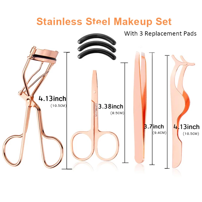 4Pcs Wimpern Clip Curl-Kit Schönheit Make-Up Set Gefälschte Wimpern Curler Curling Pinzette ScissorsApplicator Wimpern Kosmetik