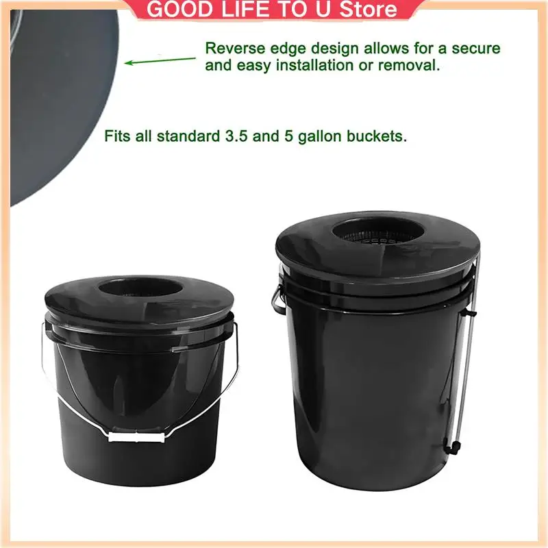

6 Inch Net Pot For 5 Gallon For BUCKET Wide Lids ( 5 Pack ) Net Cups For Hydroponics Buck, DWC Basket Li-ABGL