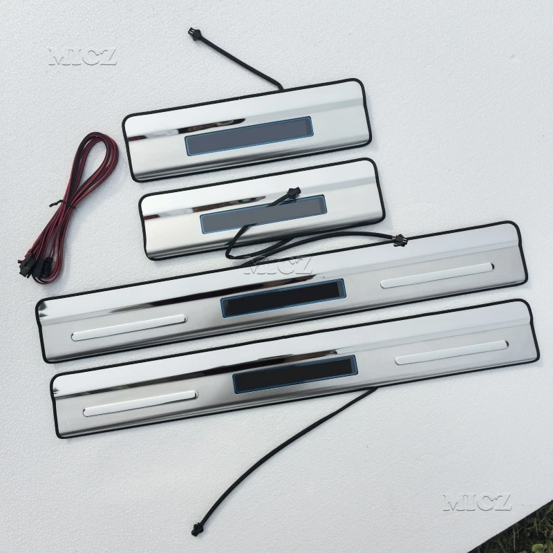 

For Volkswagen Touareg LED 2011 - 2018 Car Styling High Quality Stainless Steel Car Door Cover Outside Door Sill Plate