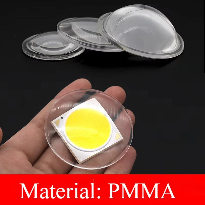 2PCS 10-50MM PMMA Kanten Acryl Plano-konvexe Linse Taschenlampe LED Objektiv Fokussierung Taschenlampe Kunststoff Vergrößerungs plano Konvexe Linse