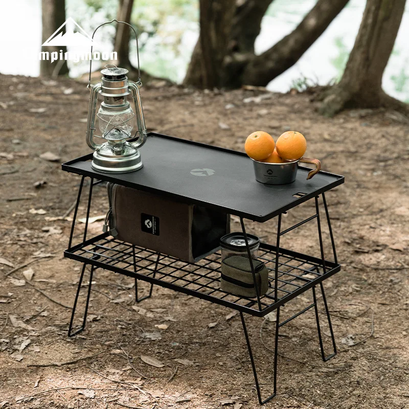 T-2308 IGT Klappbarer Campingtisch aus Aluminiumlegierung, Bestseller Schwarzer Outdoor-Tisch, Tragbar und Modern