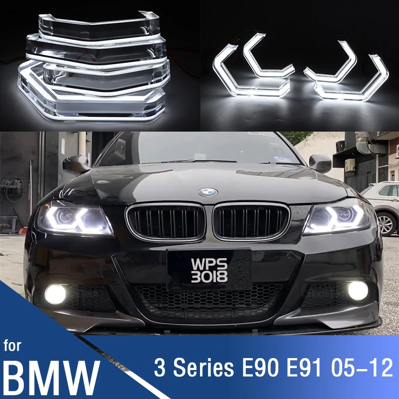 

Для BMW 3 серии E90 E91 316i 318i 320i 323i 325i 328i 330i 335i 316d 318d 04-11 LED Crystal M4 Iconic Style Angel Eyes Light