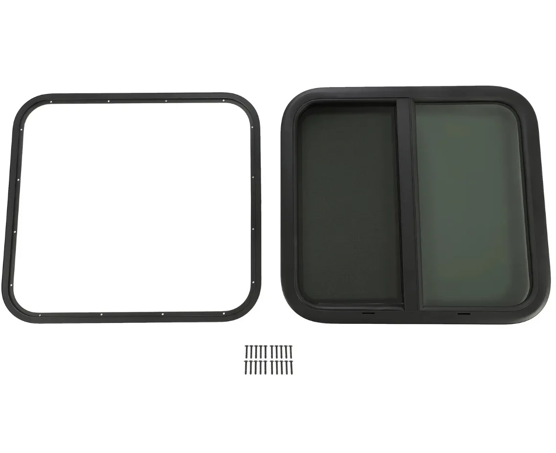 Aluminum Alloy Camping RV/Caravan Sliding Window Tempered Glass ECE Certified 610*506mm-Good After-Sale Custom Sizes