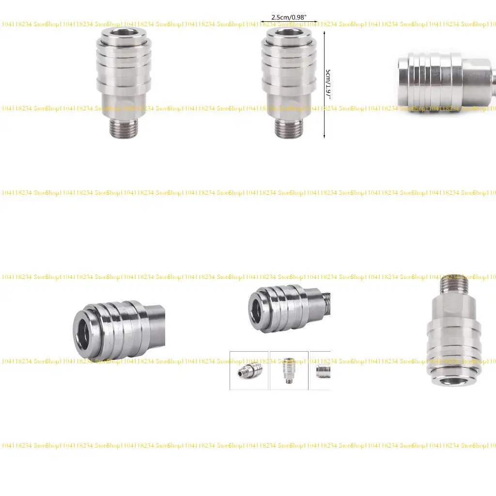 

P9FB 1/4" Stainless Steel Self Locking Connection Set Easy to Connect for Car Cleaning High Pressure Washer