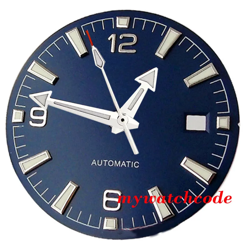 31mm Sterile Watch Dial with Hands Date Window Fit NH35 NH36 Miyota8215 DG2813 ETA2824 2836 PT5000 Automatic Movement