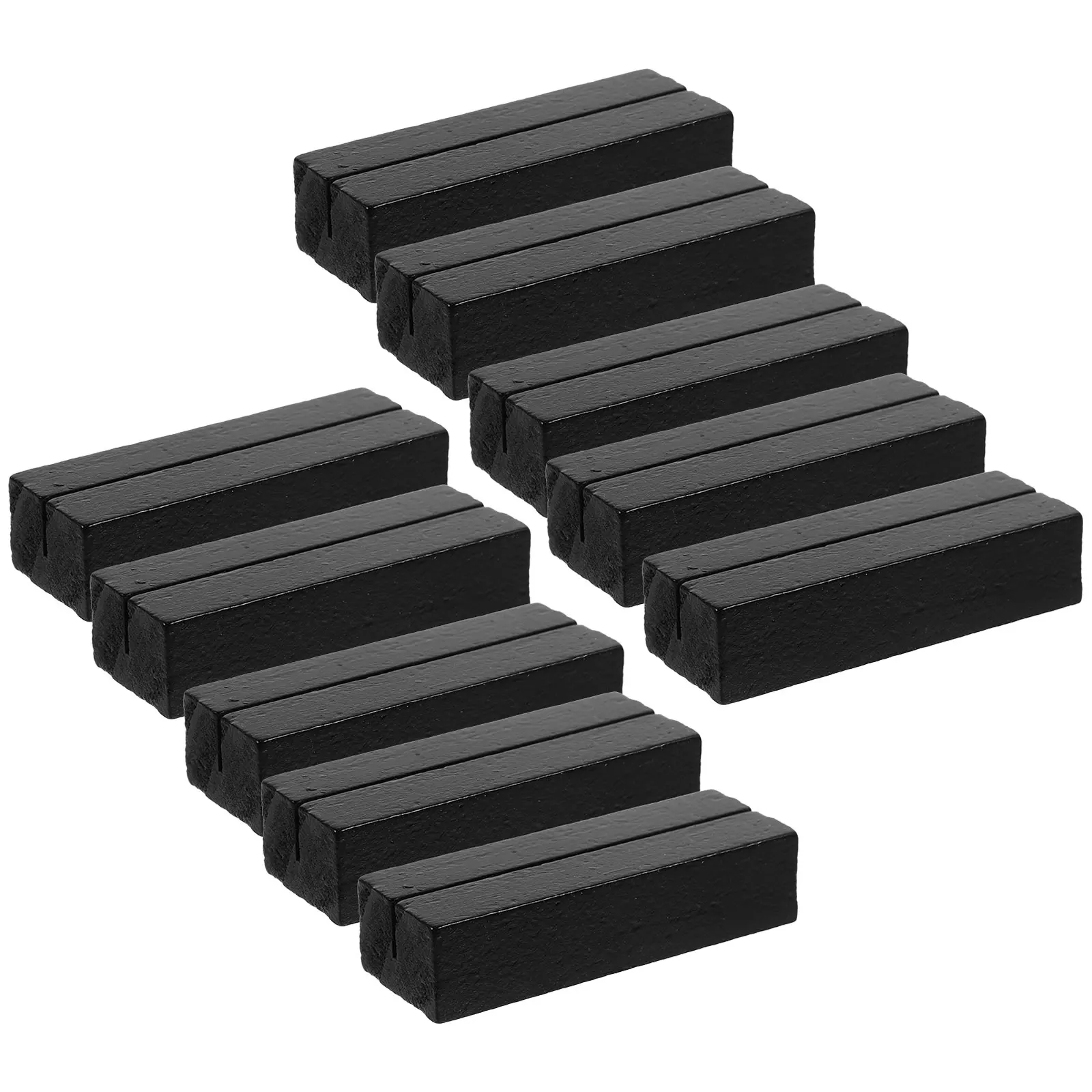 

20pcs Rectangular Business Card Holder Wood Stand For Note Clip Note Clip Stand for Home Office Valentine Gifts
