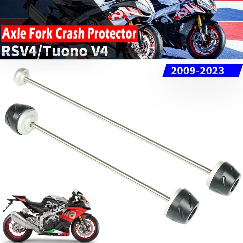 For Aprilia RSv4  TUONO v4 2019-2023 Front Rear CNC Wheel Axle Fork Crash Protector Slider Stand Screw