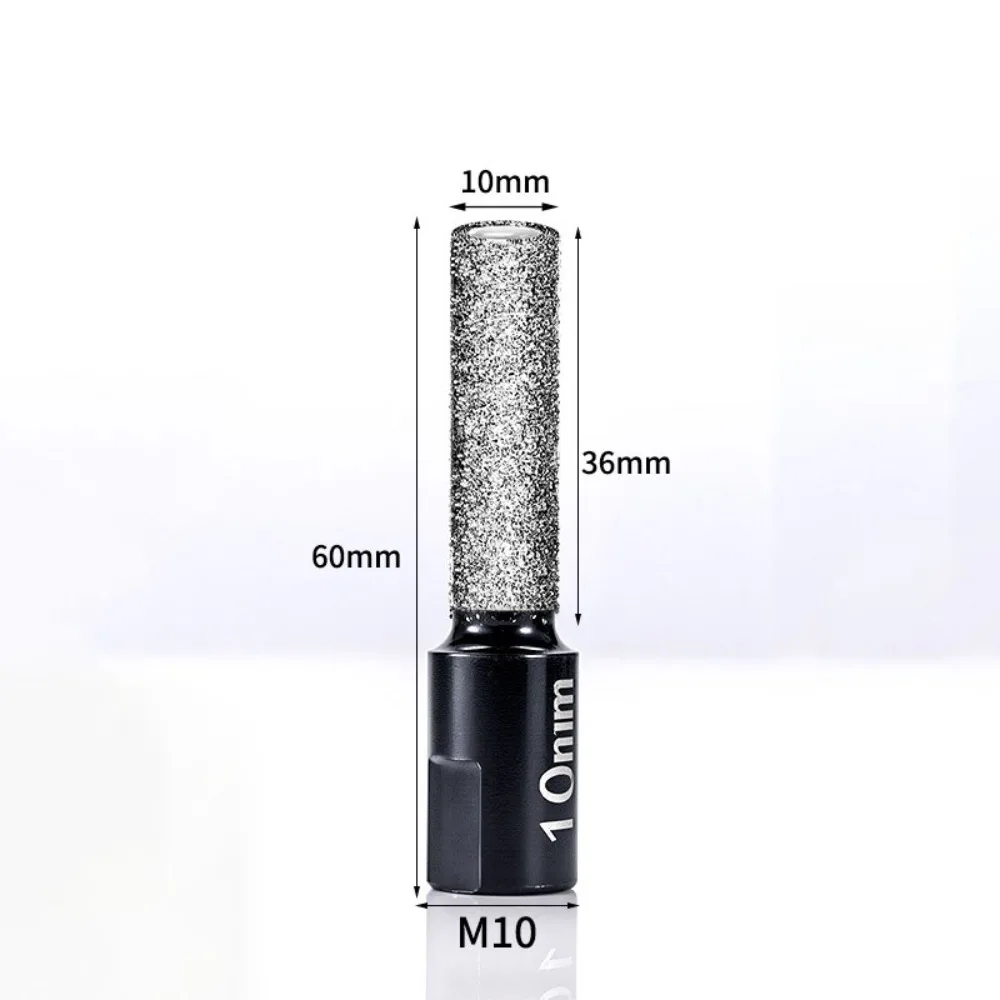 Broca de muela abrasiva soldada por diamante M10, amoladora angular portátil de 6-12mm, broca de perforación en seco, broca de amoladora angular