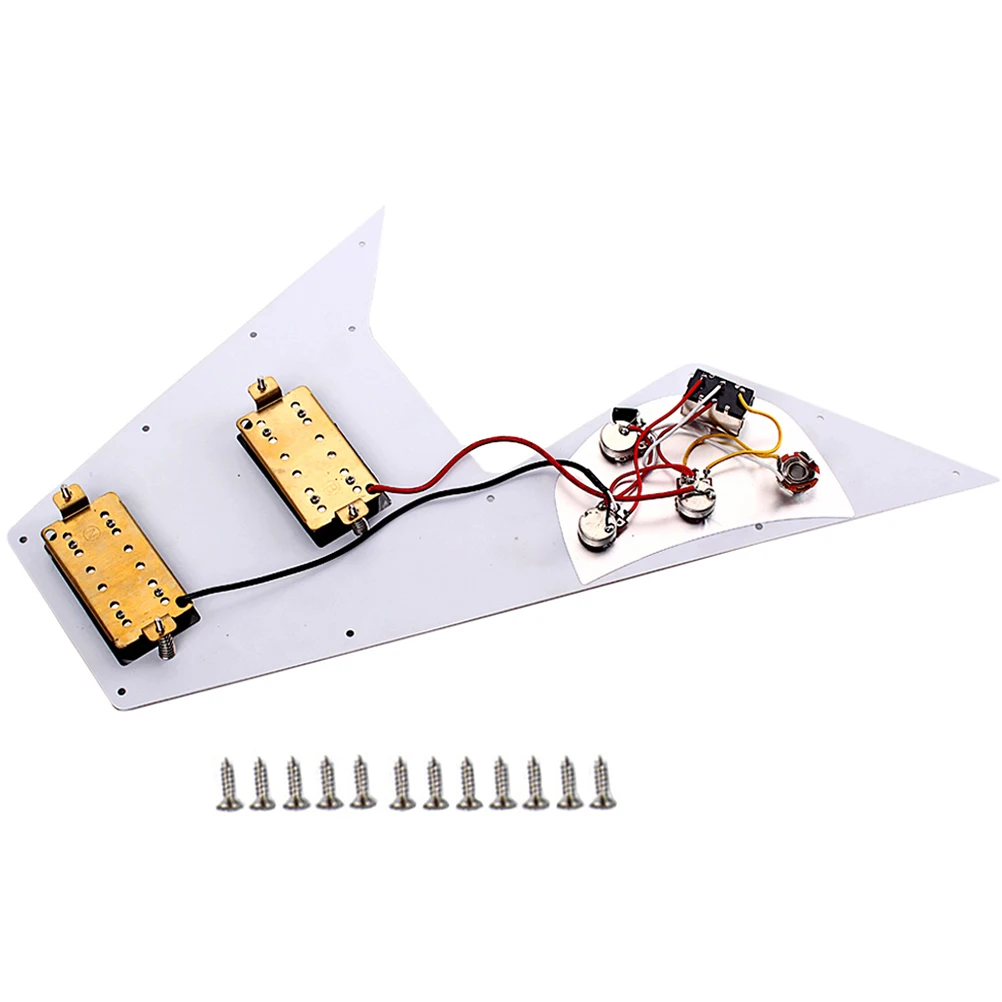 1Set Chitarra Battipenna Piastra antigraffio 3 strati Bianco Parti di chitarra elettrica Sostituzione Pickup Humbucker Piastra antigraffio a 3 strati