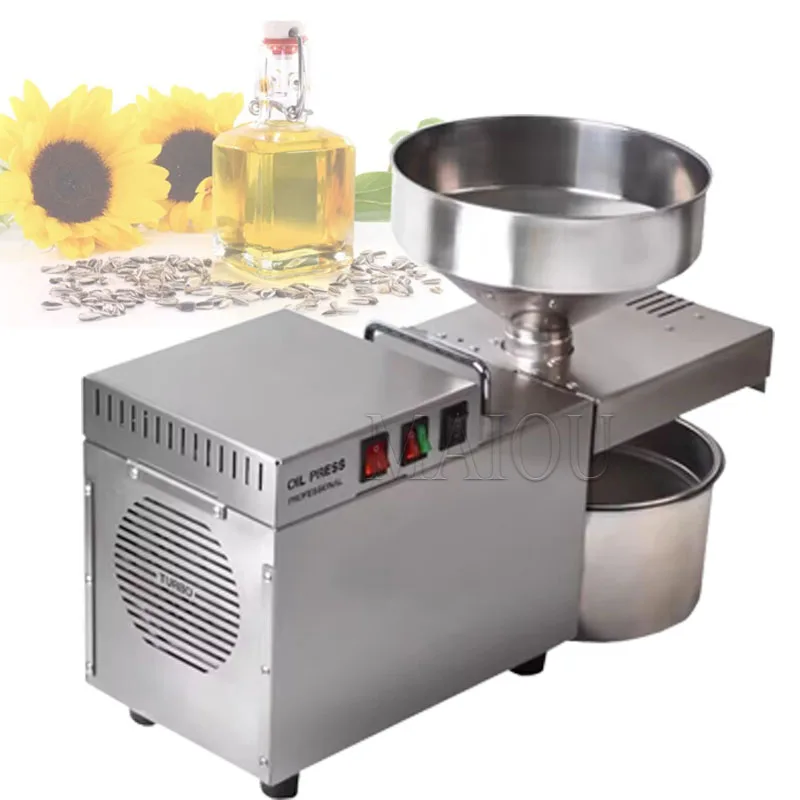 

S9 220V/110V Automatic Stainless Steel Oil Presser Commercial cold press oil machine Sunflower Seed Peanut