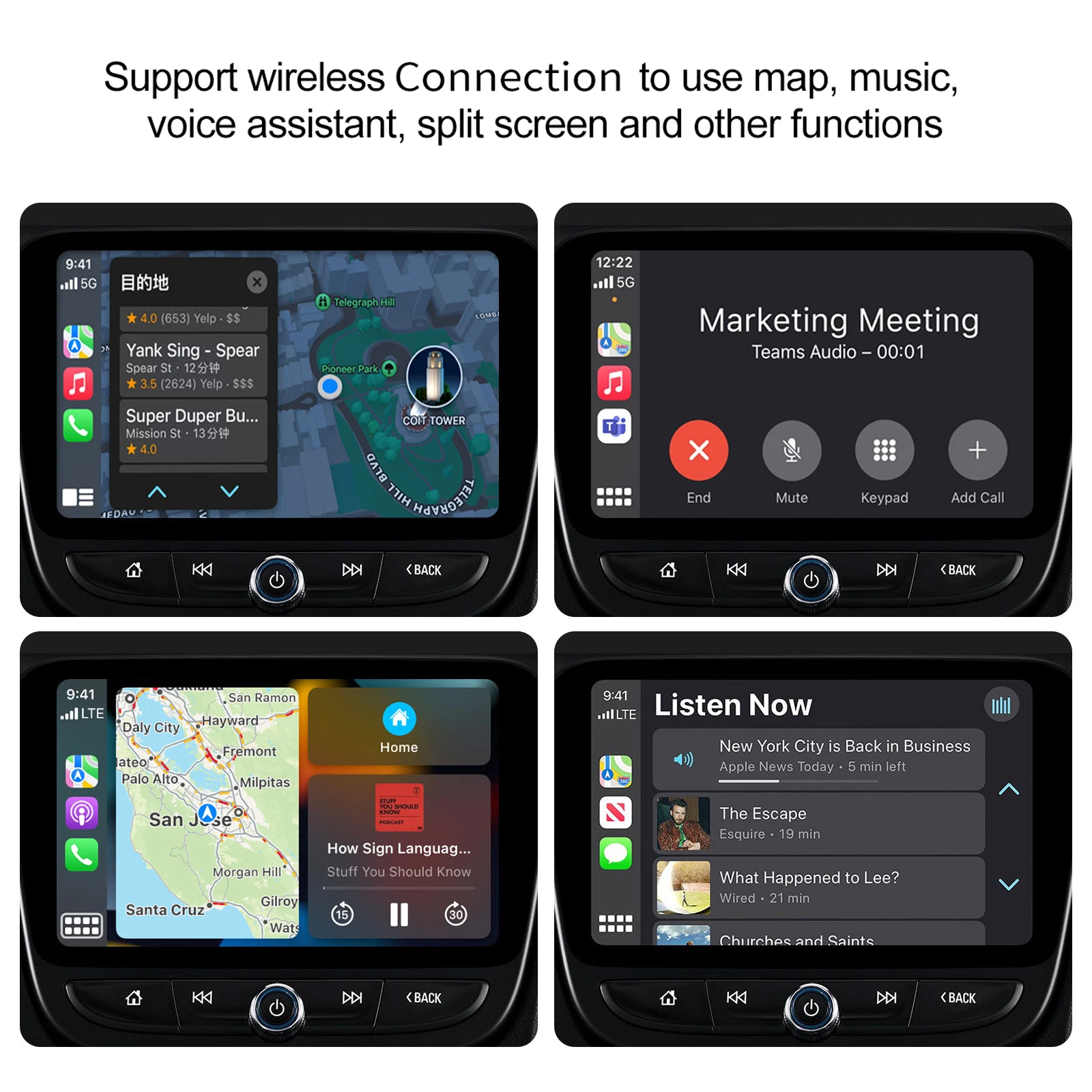 محول وسائط السيارة اللاسلكية 5 جيجا هرتز واي فاي سيارة سلكي إلى محول تلقائي لاسلكي بديل آيفون 6/ 7/ 8/ 11/ 12/ 13 جميع الموديلات