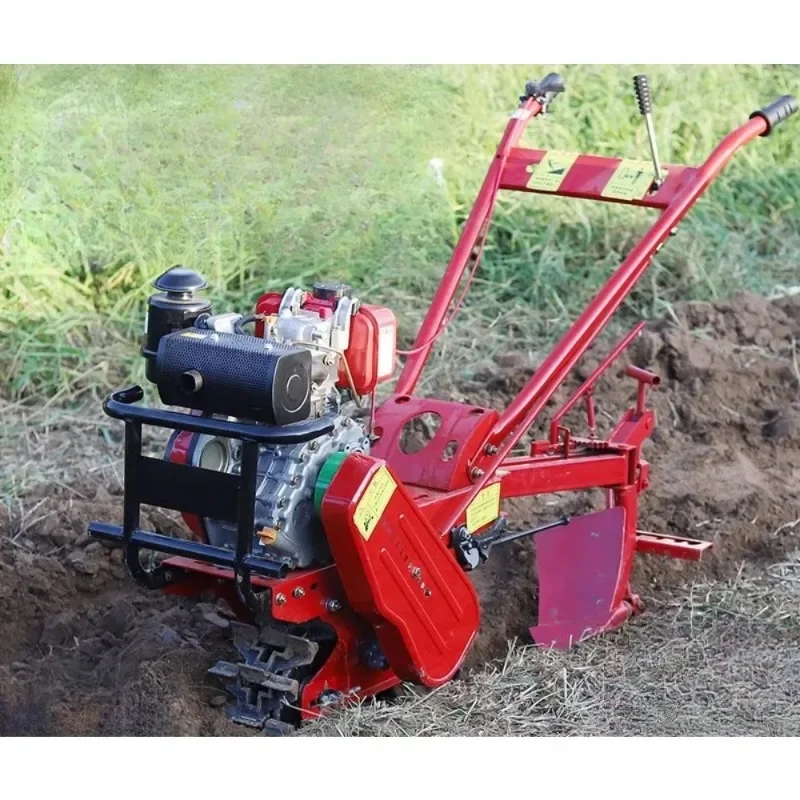Orchard multifunctiona garden machine micro-tillage machine furrowing loose soil plowing and fertilizing all-in-one machine