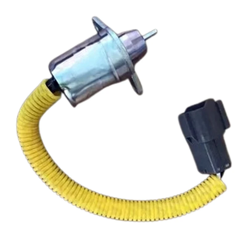 12V Fuel Shutoff Solenoid XJAU-00474 XJAU00474 Compatible with Hyundai Excavator R35-7Z R35Z-7A R35Z9 R35Z-9 R55-7 R55-9S
