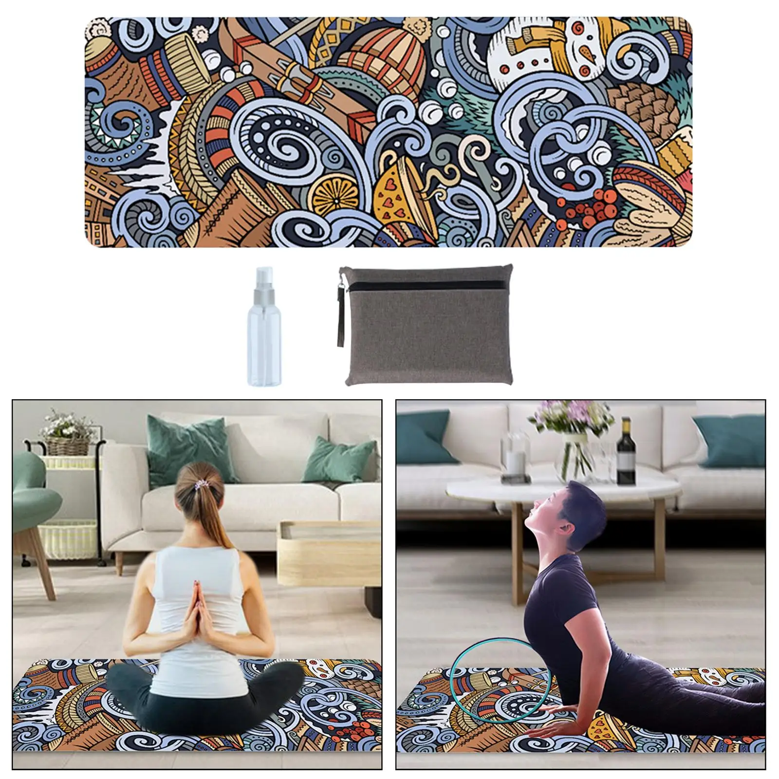 High Density Exercise Mat Folding Yoga Blanket Yoga Mat for Home Gym Fitness