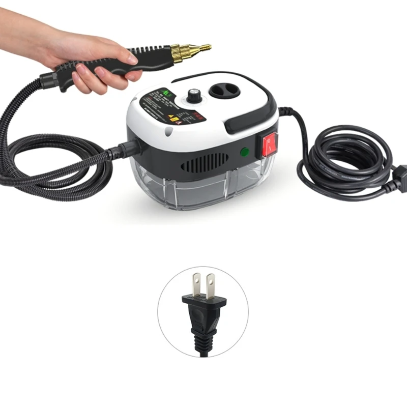 Nettoyeur vapeur 2500W, nettoyeur à vapeur portatif, 6 vitesses, haute pression, température, Machine nettoyage à vapeur avec