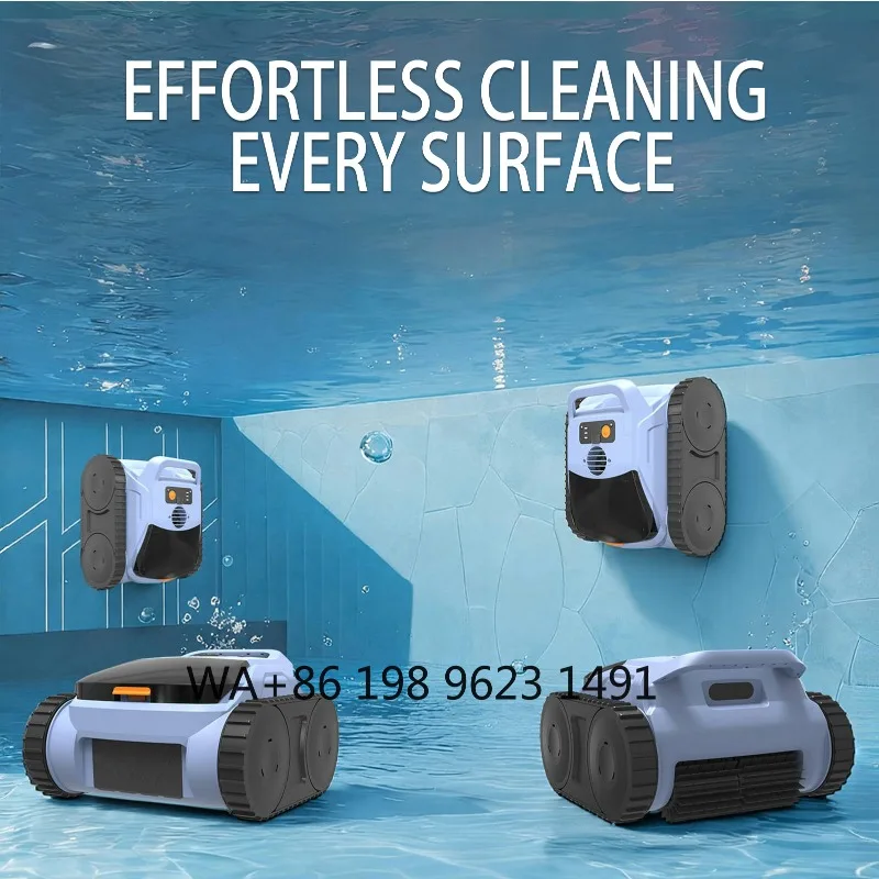 Smart cordless pool cleaning robot with 7800mAh battery, automatic vacuum cleaner for in-ground and above-ground pool cleaning