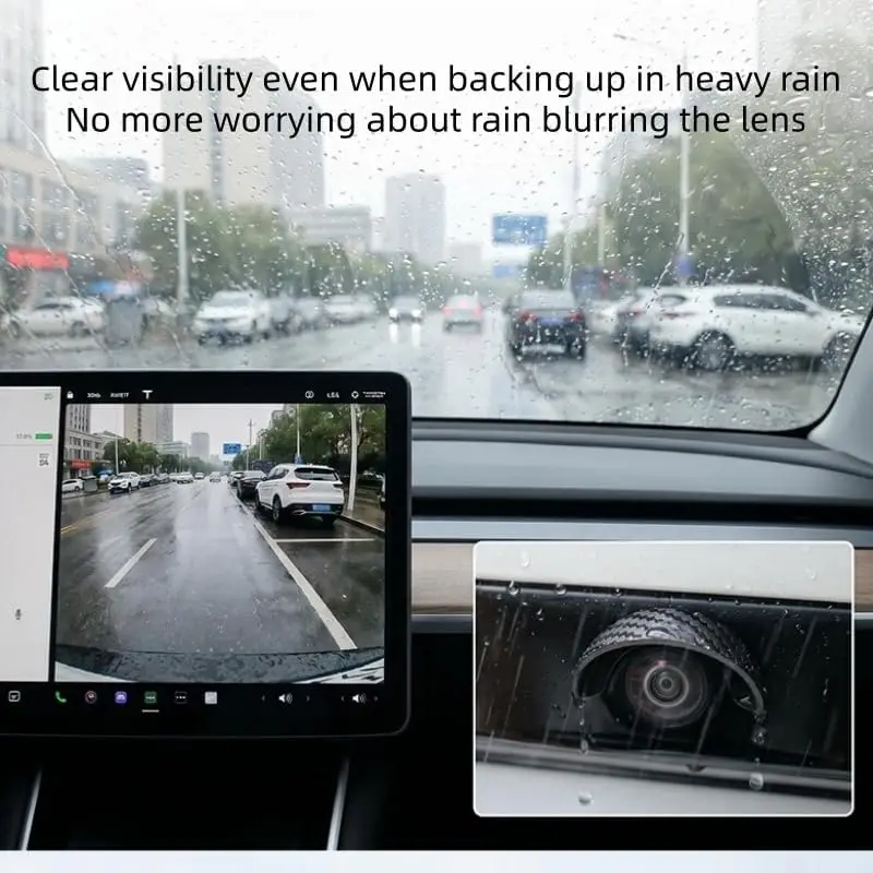 Universal Car Rear View Camera Rain Visor Hood Waterproof Protective Cover Backup Camera Sun Shade Rain Shield PVC Accessories