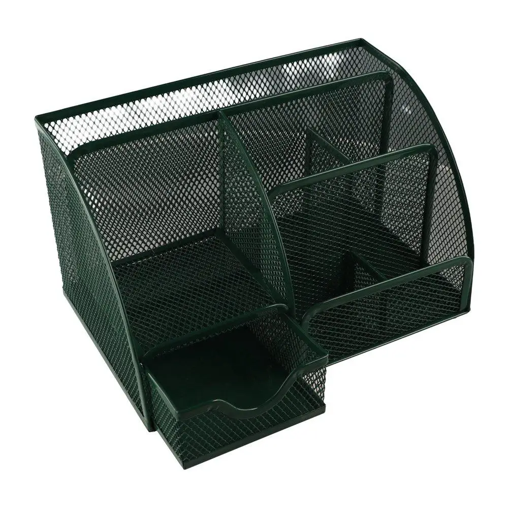 Durable Creative Multi Grid Pen Holder Multi-functional Metal Mesh Desk Organizer 1 Drawer Thickened Sundries Storage Box Home