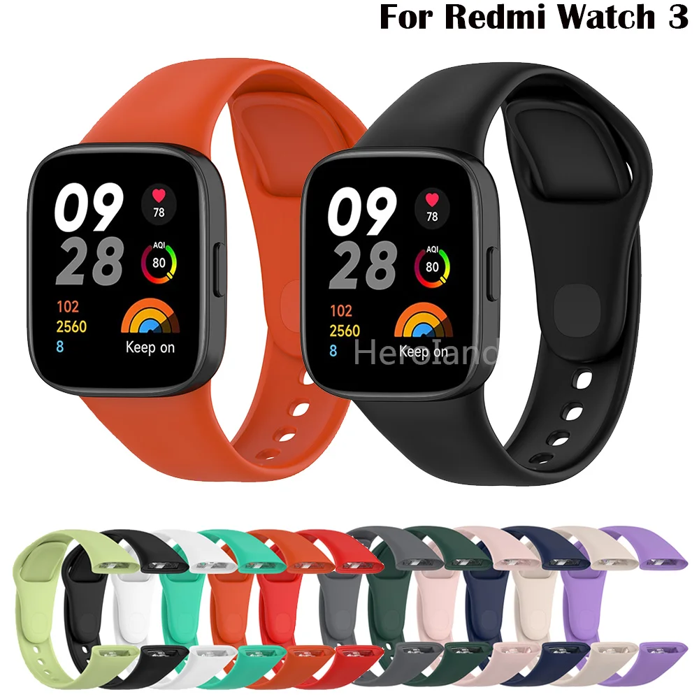 Silicone WatchBand For Redmi Watch 3 SmartWatch Band Wristbands Bracelet For Mi Watch Lite 3 Strap WristBand Accessories belt