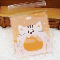 100 stuks schattige monster fang plastic zak kerstcadeau verpakking zak bruiloft snoep zak OPP zak vakantie feest ritssluitingszak
