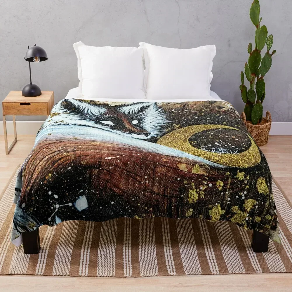 

Moonkeeper Throw Blanket Shaggy Soft Plush Plaid Luxury Brand Thin Blankets