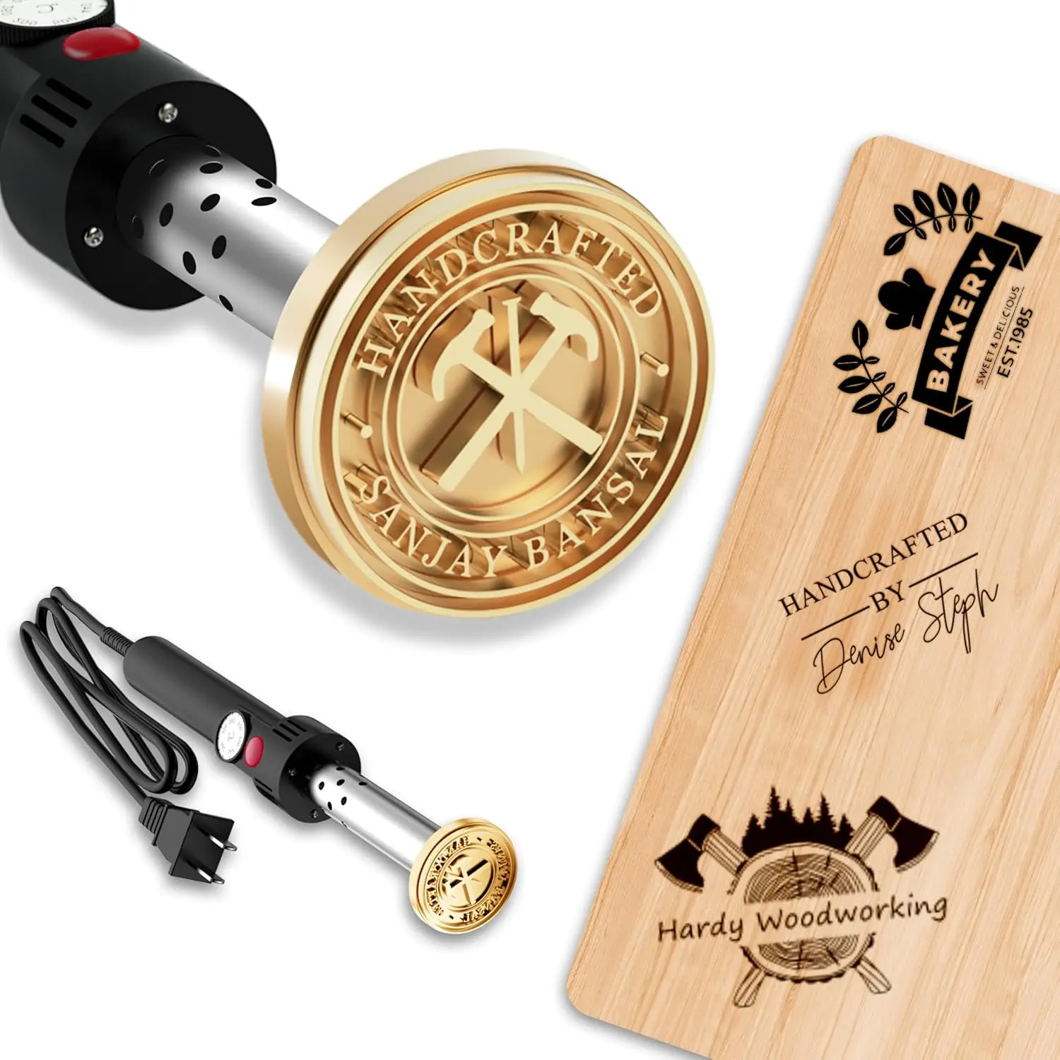 

Электрический брендировочный гравер для дерева с индивидуальным логотипом, ручной работы, для любителей деревообработки, подарок для мастеров по дереву