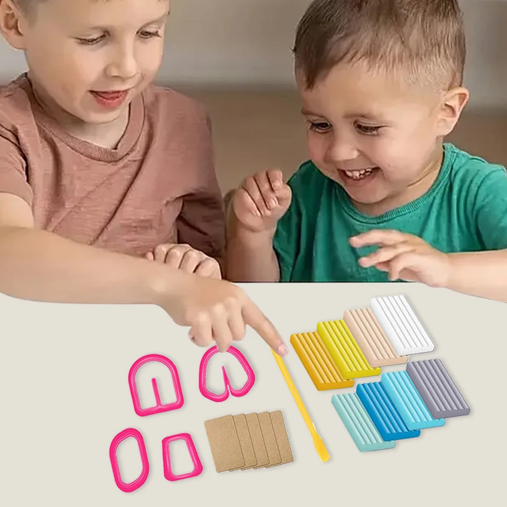 24-Farben-Polymer-Ton-Set zum Selbermachen, Kunsthandwerk, Tonset, ungiftig, Modellierung, Back-Ton-Starter-Set mit Bildhauerei-Werkzeugen für die Schmuckherstellung