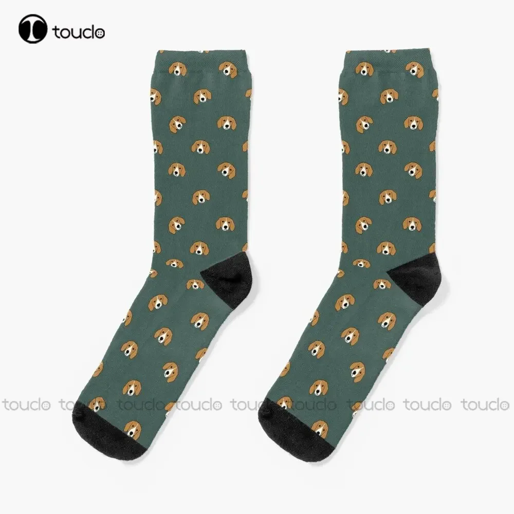 Beagle Pattern Socks Softball Socks Women 360° Digital Printing Personalized Custom Unisex Adult Teen Youth Socks Custom Gift