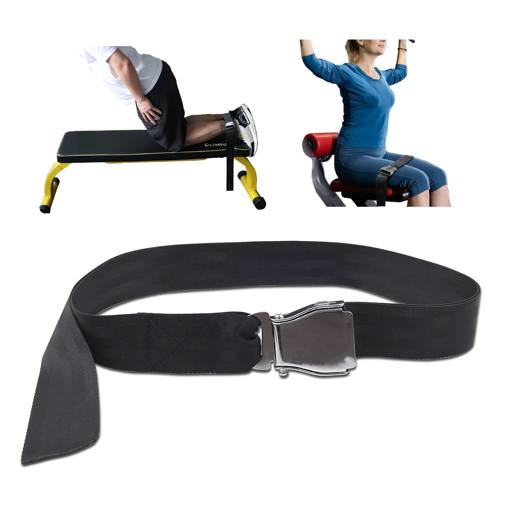 

Nordic Hamstring Curl Strap with Quick-Release Buckle – Adjustable Leg Strap for Nordic Curls, Leg Extensions & Home Gym Workout