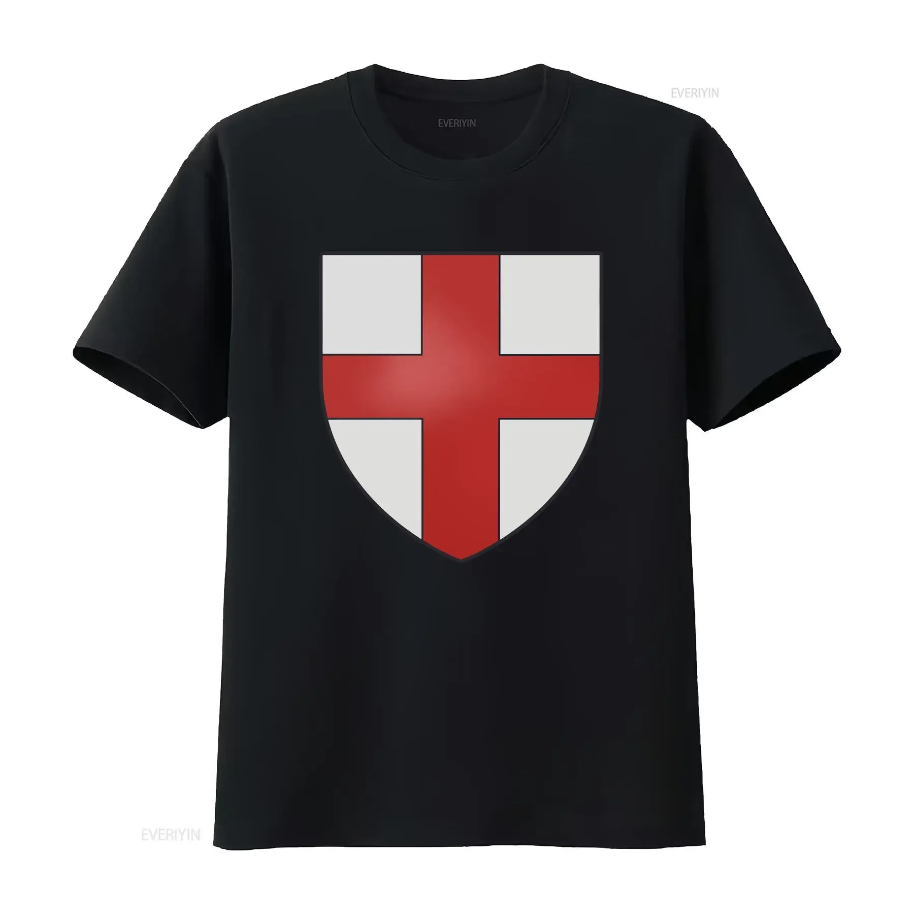 Genoa Coat of Arms Heraldry Ancient Shield T Shirt vintage Washed Breathable Top For Everyday Wear Comfortable Stylish Unisex