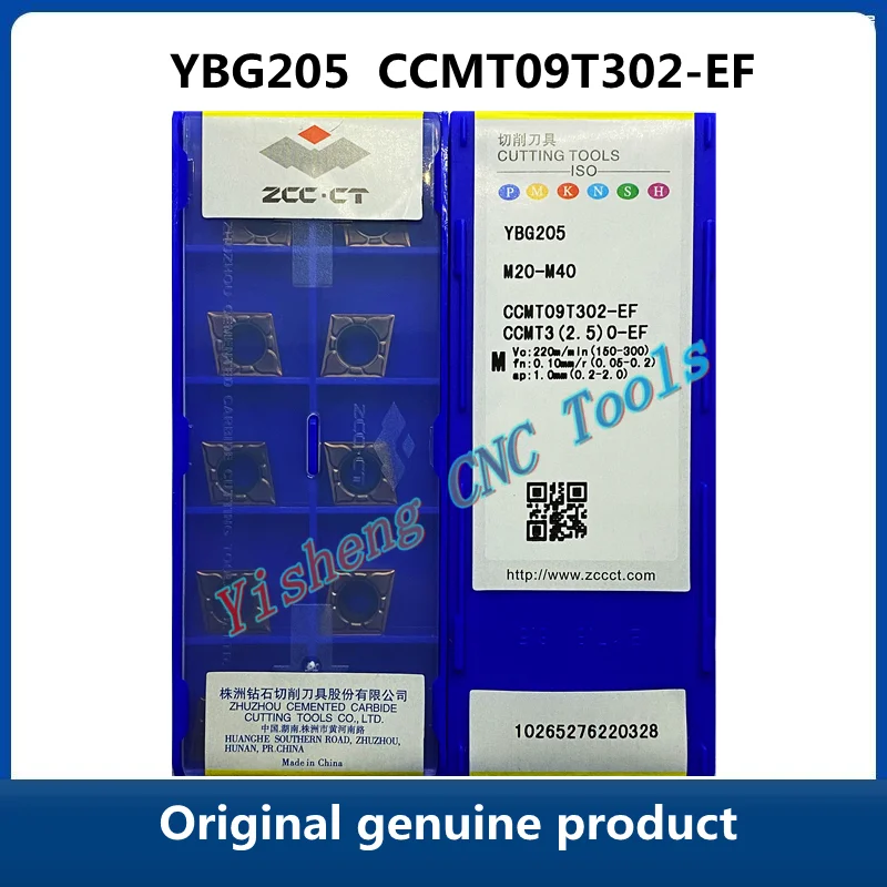 Free Shipping Original ZCC CT YBG202 CCMT09T302-EF YBG205  Carbide Inserts CNC Turning Tool Lathe Cutter Tools