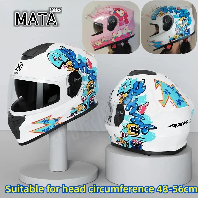 

ХИТ ПРОДАЖ: Детский мотошлем Four Seasons с мультяшным рисунком, полнолицевой, для безопасной защиты детей