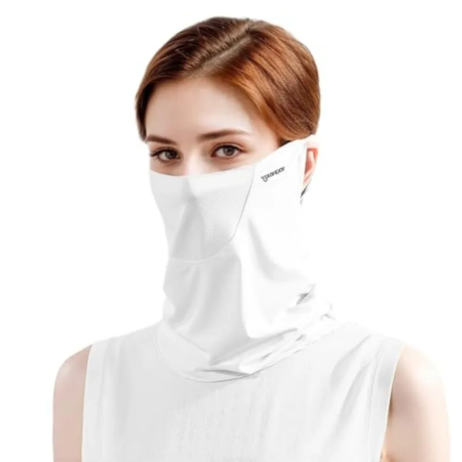 

PROUDDEMON UPF 50+ UV Face Mask for Women and Men Ice Silk Full Face Sun Shield Neck Gaiter, Breathable Cooling Veil for Outdoo