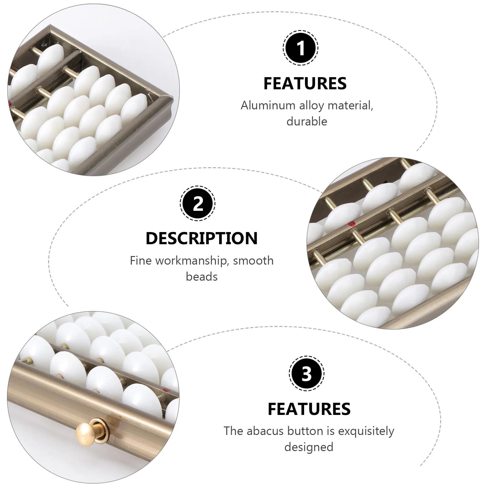 

13 Digits Rods Abacus Aluminum Alloy Caculating Brain Developing Educational Toy Kids Student Arithmetic Math Tool Office Study