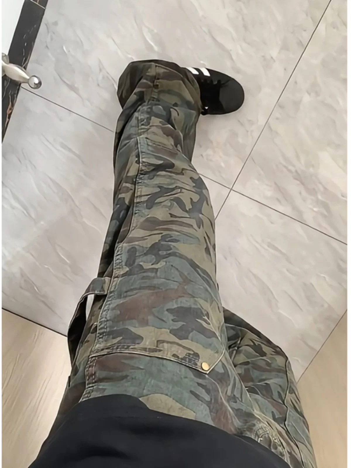 

American Retro Youth Work Pants Men's Summer Trendy Straight Casual Loose Camouflage Pants Teenage Casual Trousers