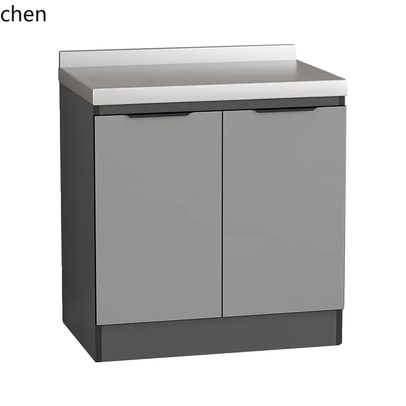 DSA Stainless Steel Cabinet Simple Storage Stove Top Integrated Assembly Economical Storage Kitchen Cabinet Sink image 5