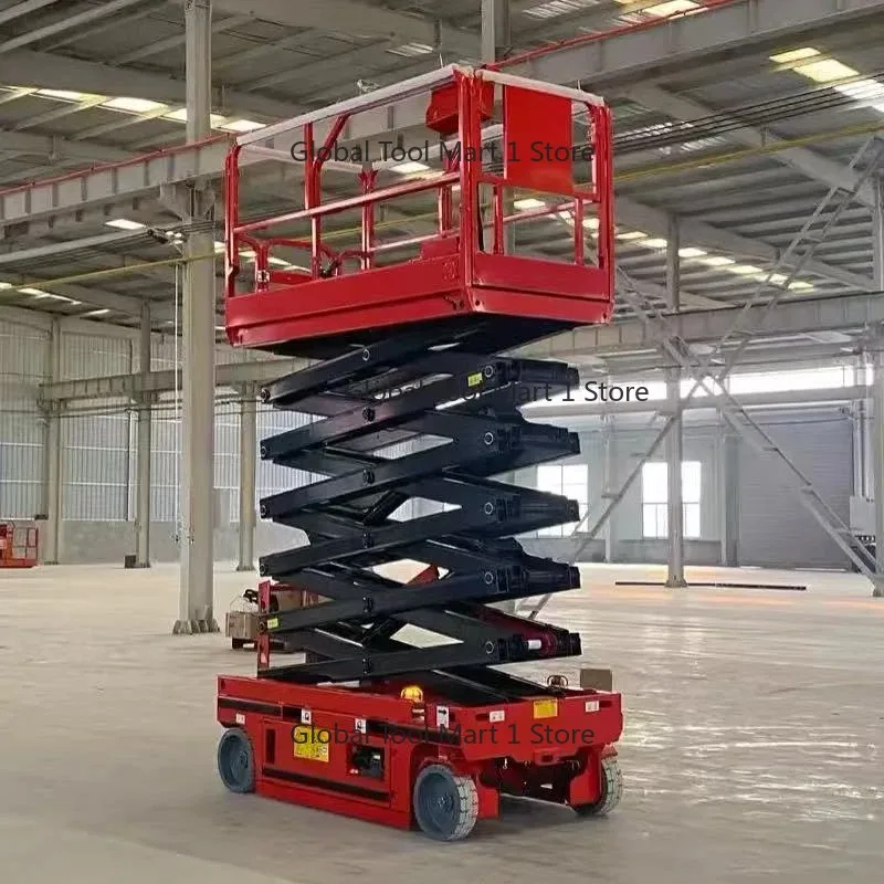 6/8/10/12m Mobile Electric Scissor Lift High Altitude Platform Stainless Steel Lift Scaffold Certified 4 People