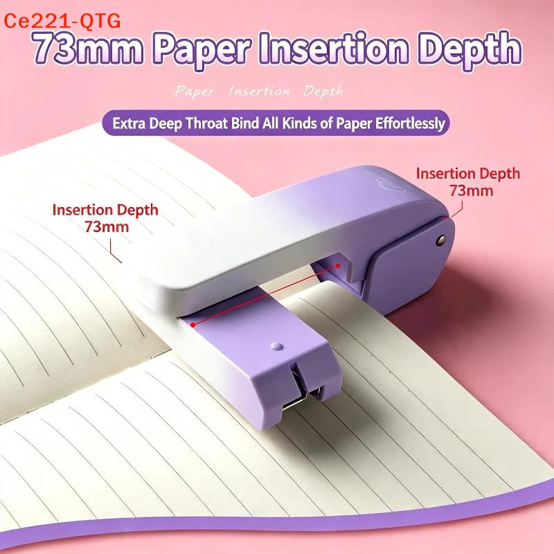 New 360 Degree Rotatable Stapler With Gradient Color Comfortable Grip Perfect For School Office Students Daily Document Binding